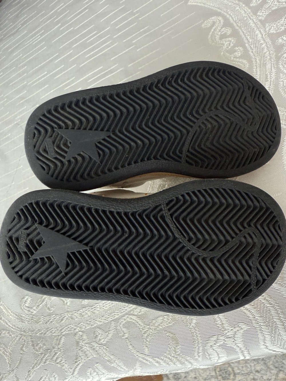 Golden Goose Kids White Sneakers with Silver Glitter Star EU 22 - Picture 6 of 7